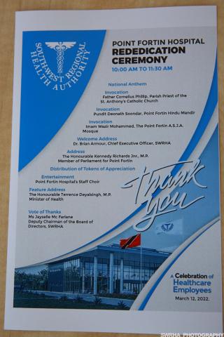 Rededication Ceremony for Point Fortin Hospital