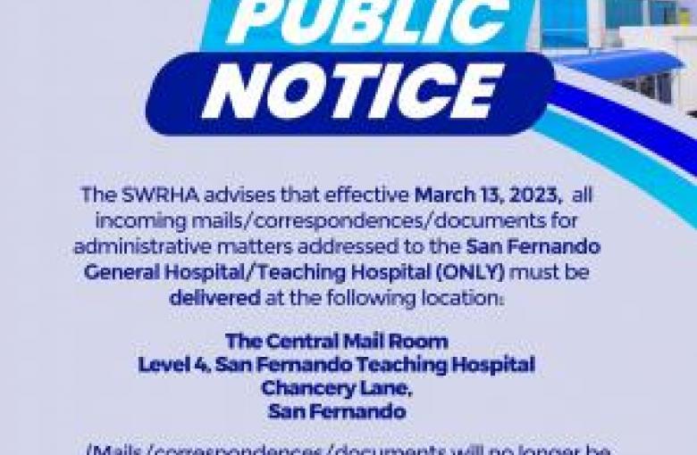 Public Notice - Central Mail Room